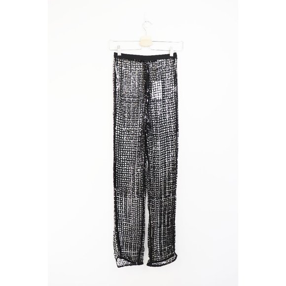 NWT Lovers + Friends Bliss Sequin High Rise Wide Leg Paillette Pant XX Small XXS - Picture 4 of 8